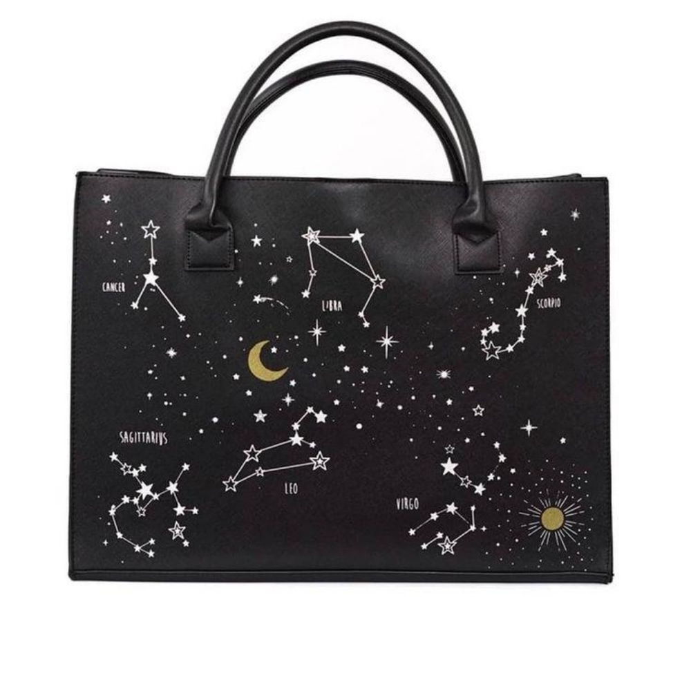 Horoscope Constellations Tote Bag Vegan Leather